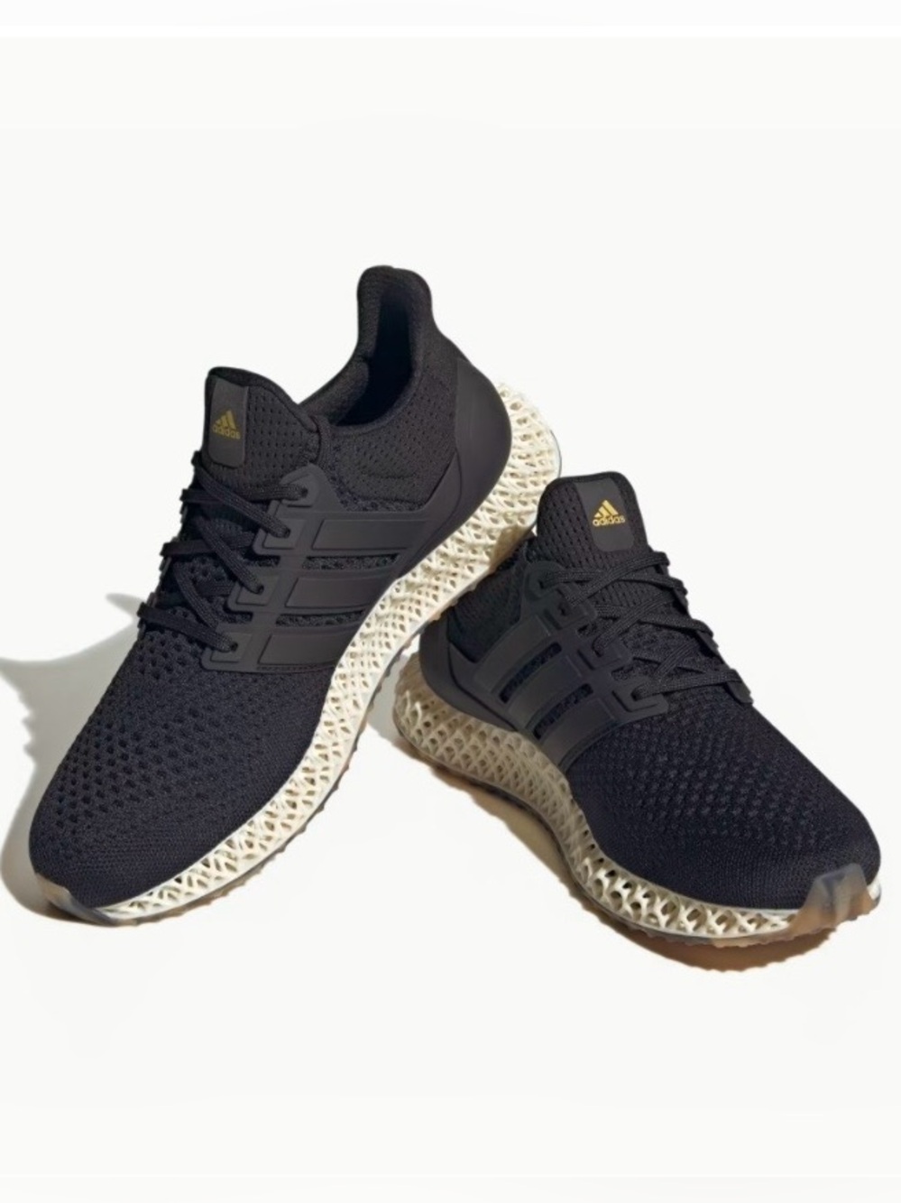 New Adidas Ultra 4D Black Gold Metallic Sneakers Athletic Shoes Men’s 9.5 IG2264